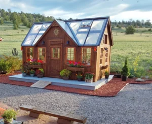 9x14+Gable+Dormer,+Dark+Tung+Oil